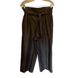 NWOT- Massimo Dutti High Rise Paper Bag Cropped Trouser Pants Size 8